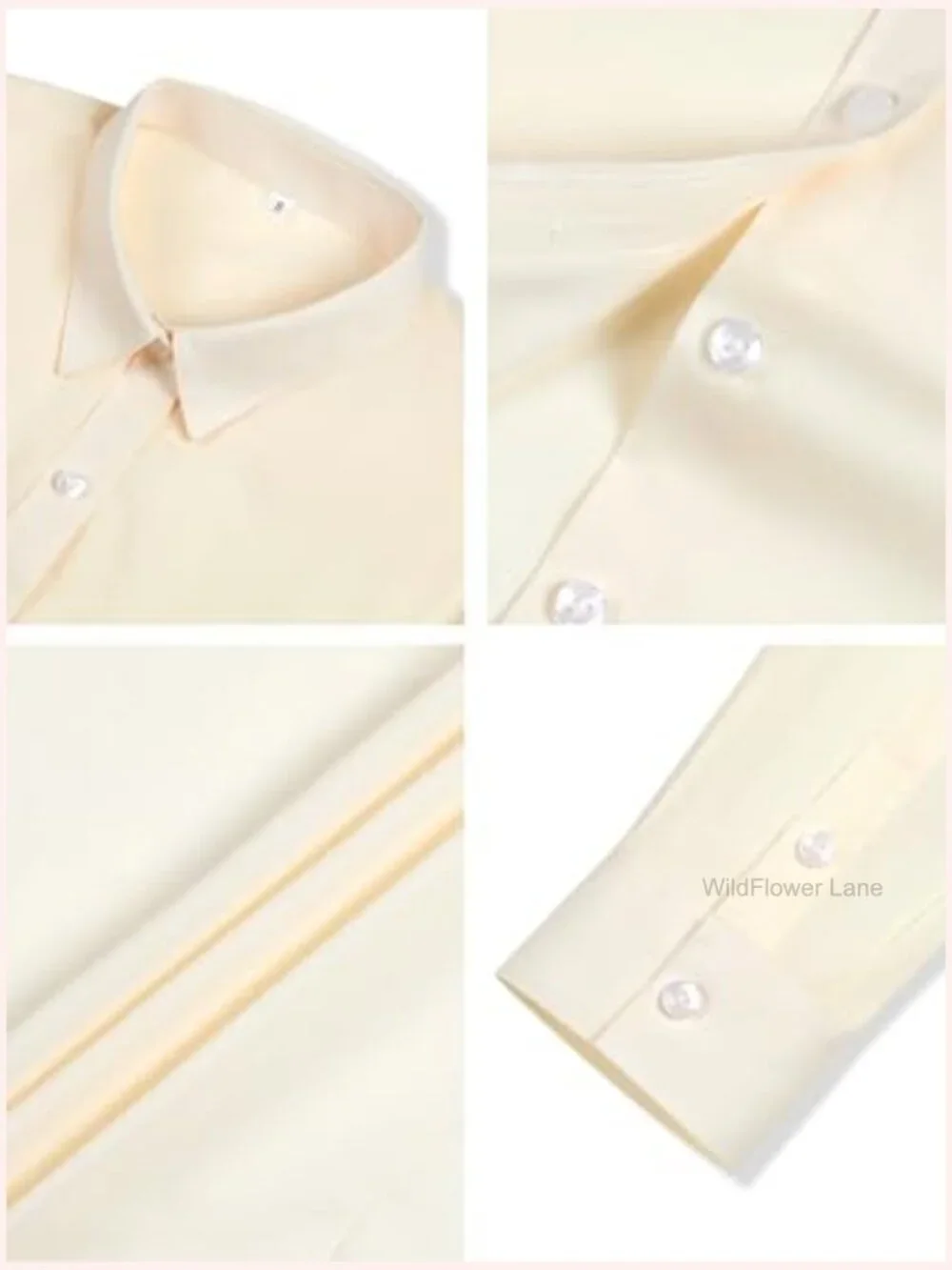 Women's Cotton Blend Button Down Shirt Fitted Long Sleeve Blouse